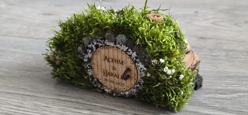 Natuurlijke schoonheid van ringdozen, houten ringdozen, rustieke ringdrager, buitenbruiloft, fantasiehuwelijk, huis van de ringen, aanzoeksringdoos afbeelding 12