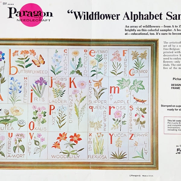 1970’s Wildflower Embroidery Sampler PDF