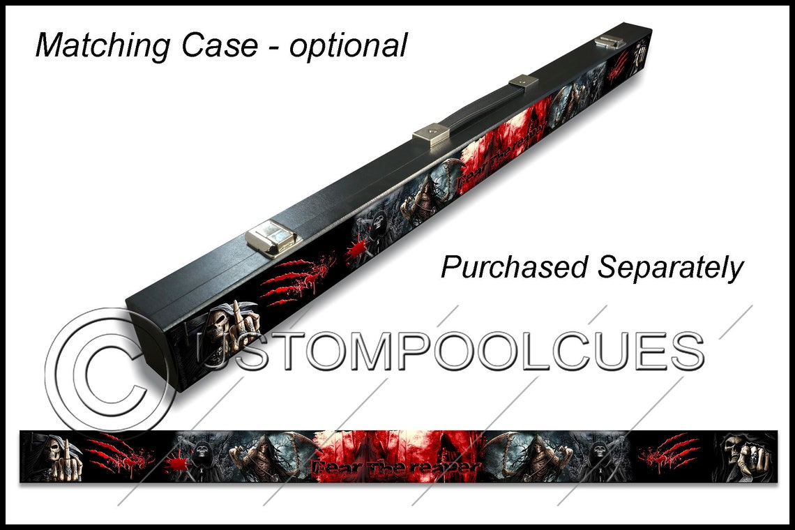 GRIM REAPER DEATH Ash Pool Cue Made to Order Add Your Text - Etsy