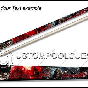 GRIM REAPER DEATH Ash Pool Cue Made to Order Add Your Text - Etsy