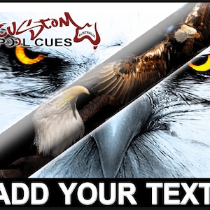 BALD EAGLE Ash Pool Cue - Made to Order - Add your Text