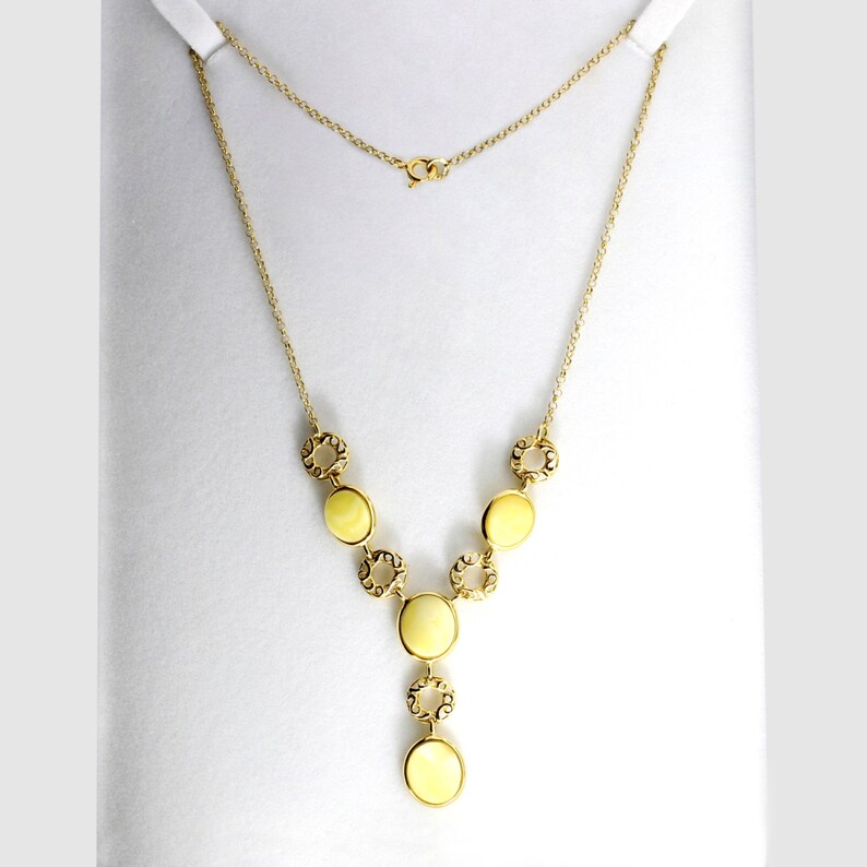 Calantha Amber Link Necklace Set main image 1