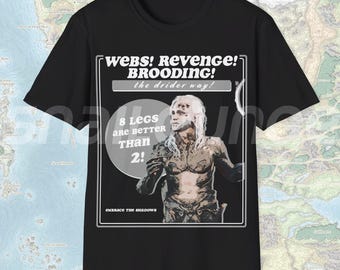 Drider Baldurs Gate 3 Inspired T-Shirt: Vintage Parody Art