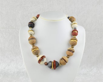 Africa jewelry, gemstone necklace, various quartz,