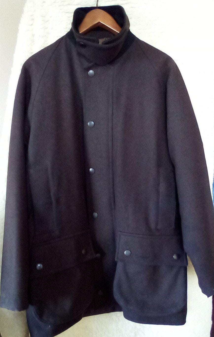 Barbour wool coat mens purple sale