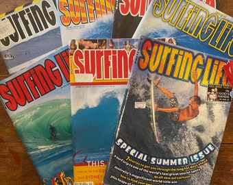 90s Vintage Surfing Life Magazines Bulk Lot x 7 1998 1999 Mambo Australia Ad