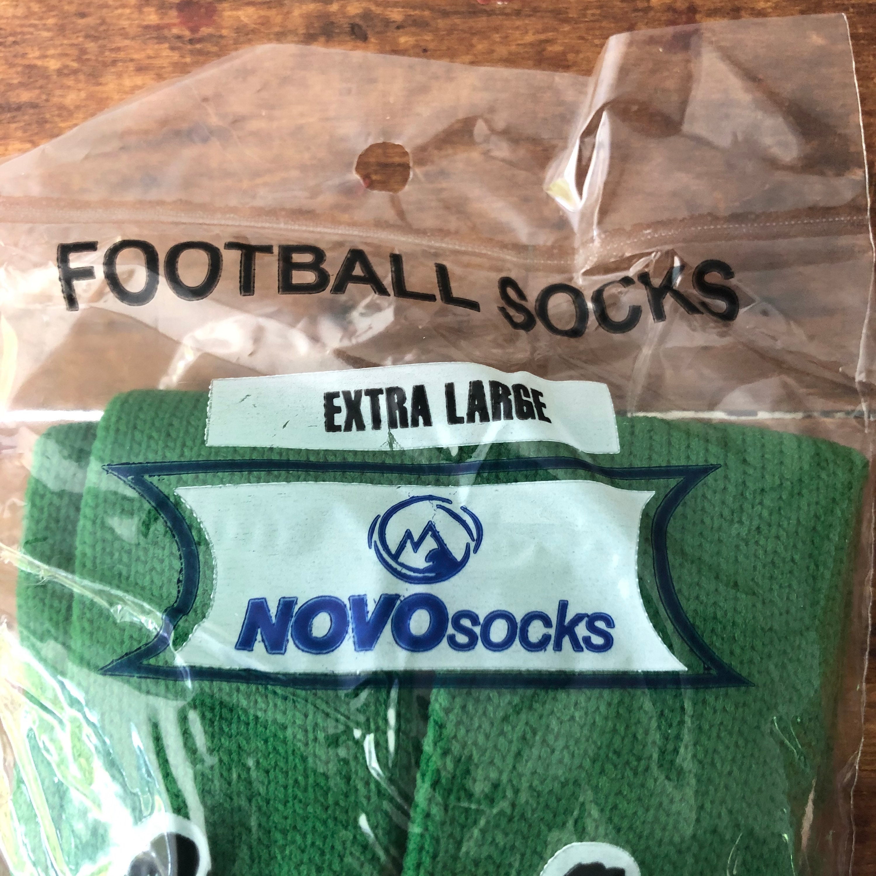 DEADSTOCK Vintage Mens Football Socks Green Blue Extra Large Etsy