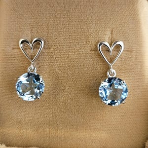 Lone Star Swiss Blue Topaz earrings