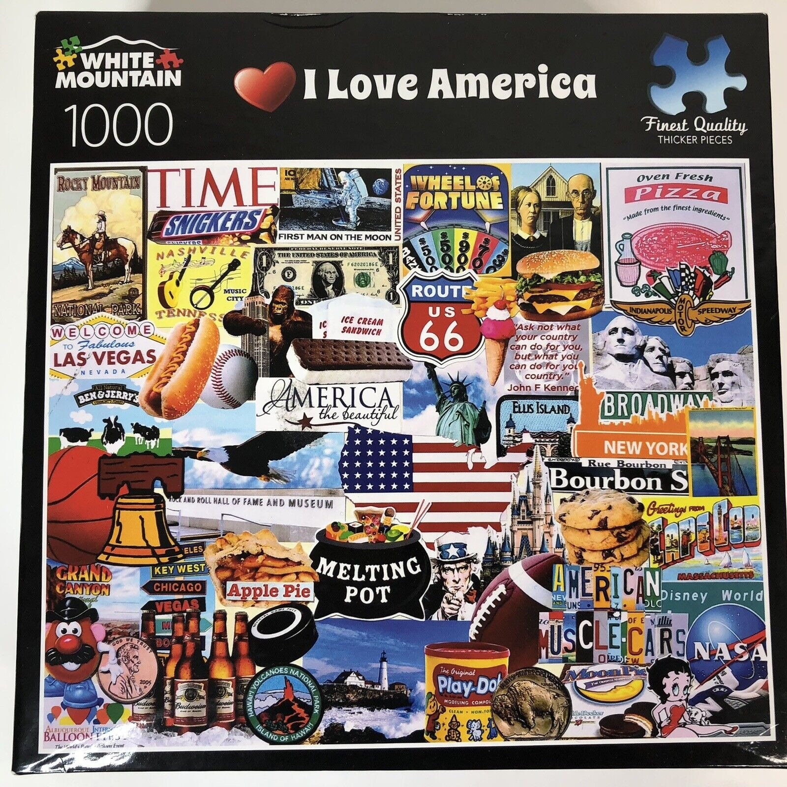 White Mountain I Love America 1000 Piece Puzzle