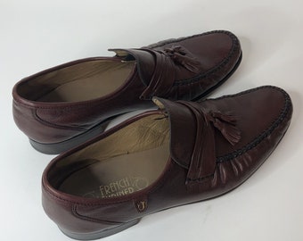 French Shriner - Elegant Burgundy Men\'s Dress Shoes Size 13 D French Shriner Milton Burgundy 9W Fine Real Leather Men  main image 3