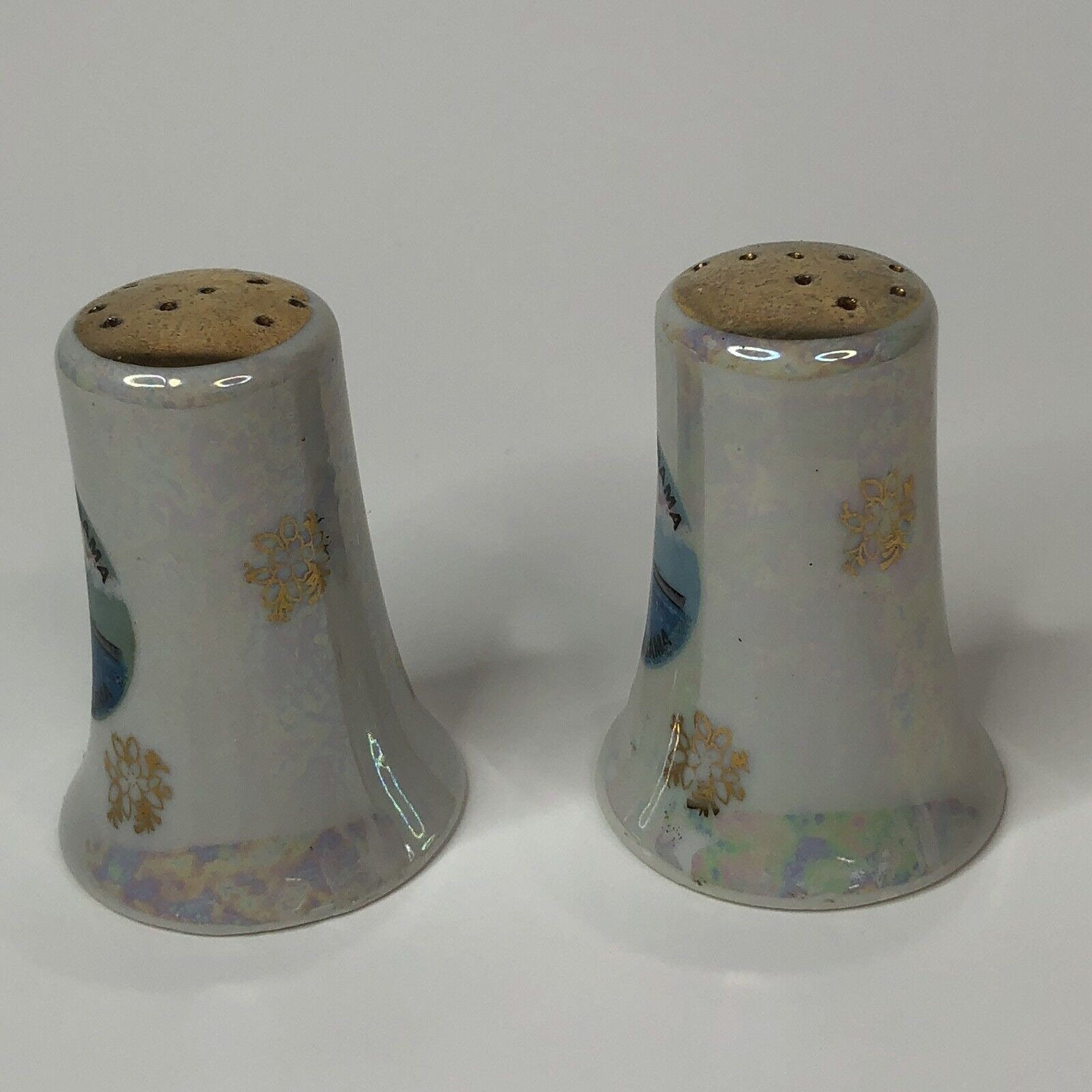 Vintage Kenmar Salt and Pepper Shakers, USS Alabama Battleship BB60