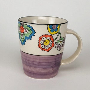 Tech Ceramic  Hand Crafted 15 oz. Little Flower Mug