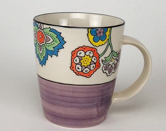 Tech Ceramic  Hand Crafted 15 oz. Little Flower Mug