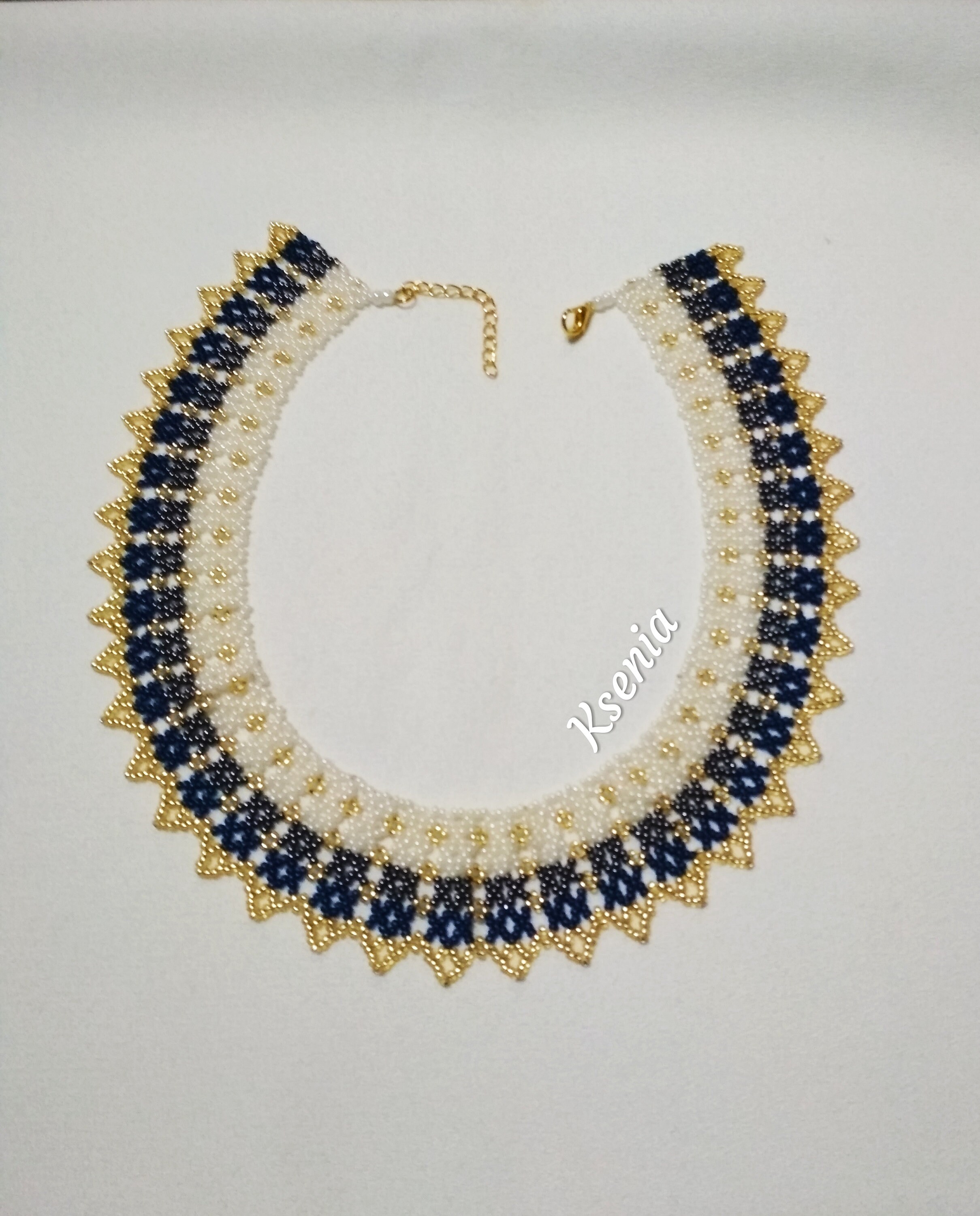 Beaded Collar, Collar, Beaded Necklace, Beads, Jewelry,knitted Things