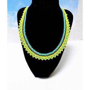 Ukraine Necklace/Ukrainian Flag Jewelry/Blue and Yellow Necklace/Ukraine Gift/Support Ukraine/Stand with Ukraine/Layered Necklace/checker/boho
