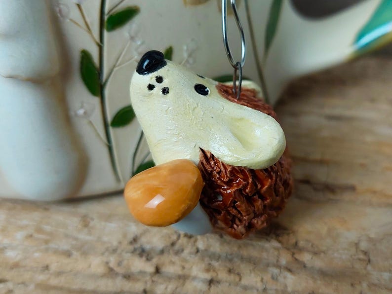 Cute Tea Strainer, Hedgehog Lover Gift, Ceramic Hedgehog Figurine