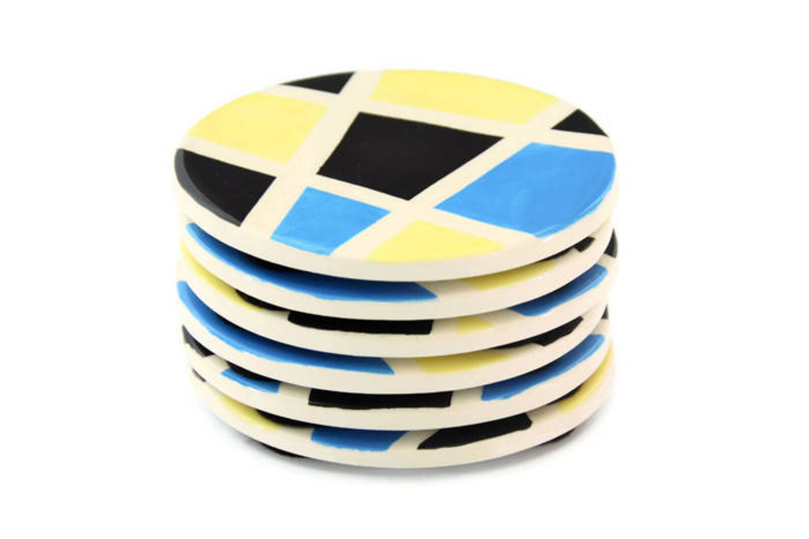 Round Coasters Drink Coasters Ceramic Coasters Handmade Etsy