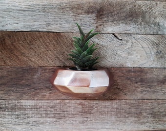 Wall planter, Hanging planter indoor, Air plant wall holder, Garden gift man, Hanging terrarium,Wall garden, Ceramic planter, Bronze planter