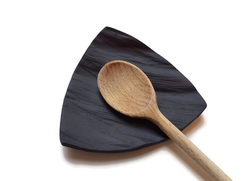 Black spoon holder Spoon rest Ceramic utensil holder Soap Etsy