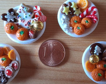 Gnome door, 1: 12 gnome, plate, dollhouse, Christmas biscuits dollhouse accessories,