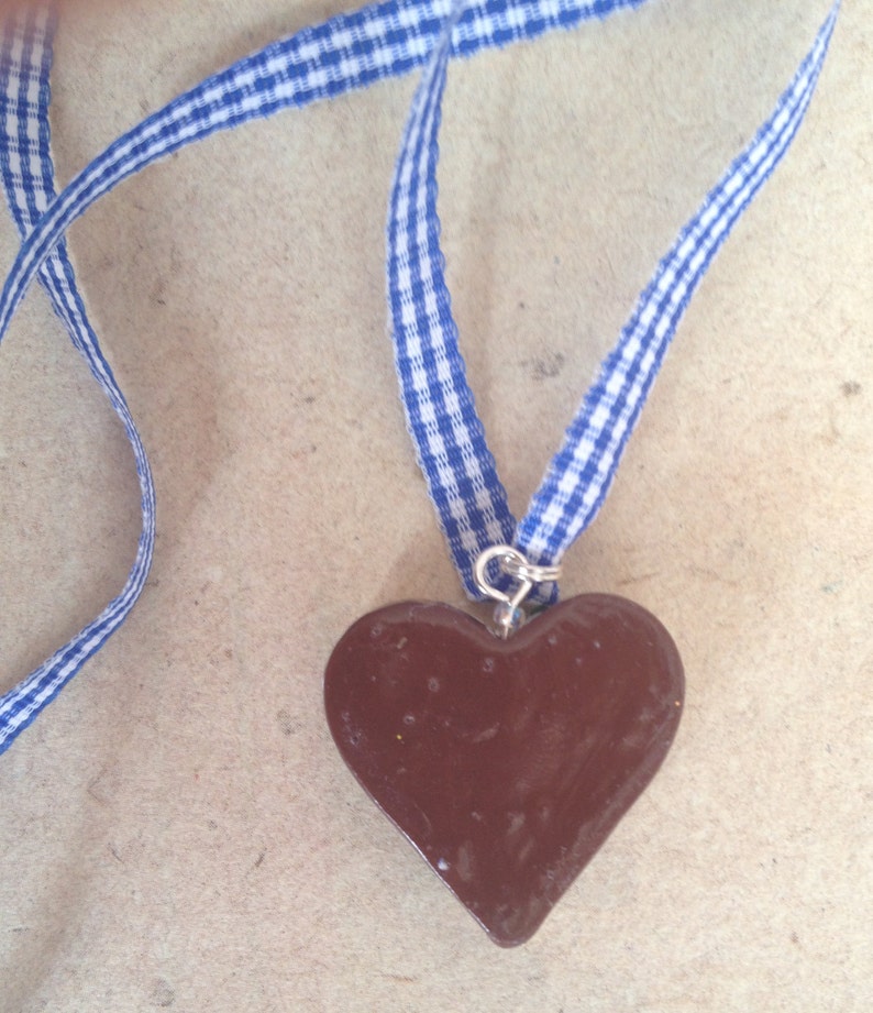 Necklace Engele blue Gingerbread Heart Oktoberfest small