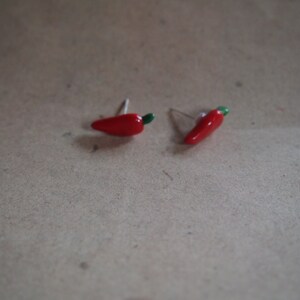 Studs chilli, pepperoni, earrings vegetables image 2