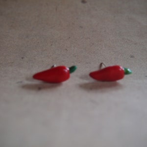 Studs chilli, pepperoni, earrings vegetables image 4