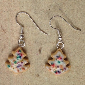 Earrings pastry fir, Christmas tree, Christmas earrings