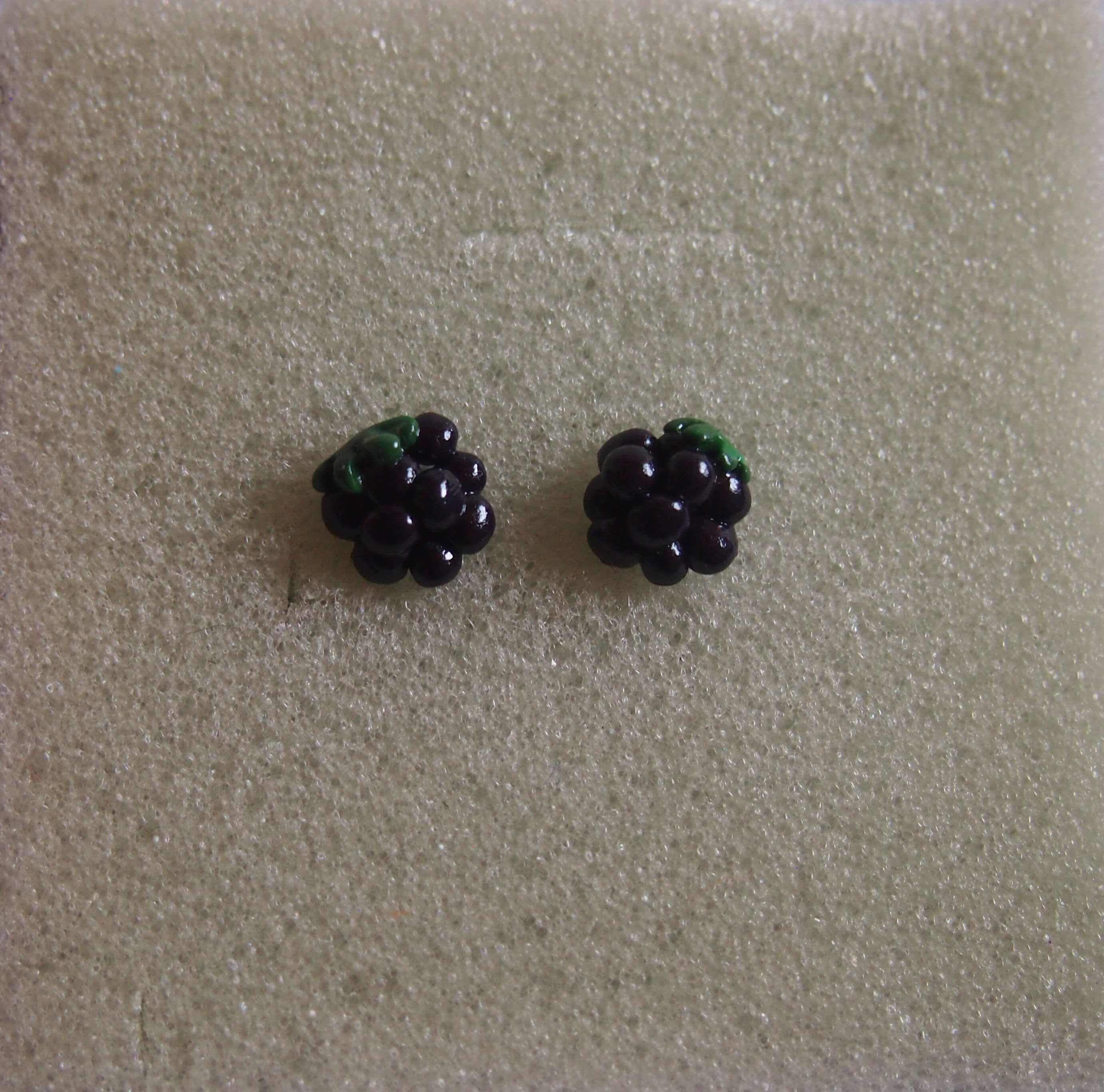 Late Summer Blackberry Stud Earrings