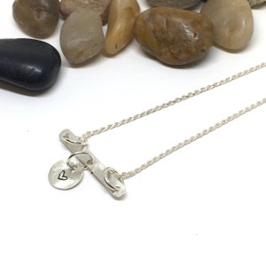 Sterling Silver Handmade Small Heart Necklace, Unique Special Cute Love Gift