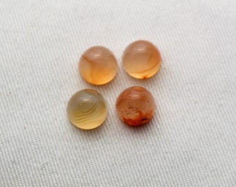 FOUR Carnelian Bullets Gemstones orange 10MM