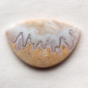 Plume Agate Cabochon Gemstone white