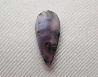 Cabochon d'Agate Mousse violet pierre naturelle translucide