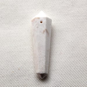 Double points White Scolecite gemstone pendant size DRILLED