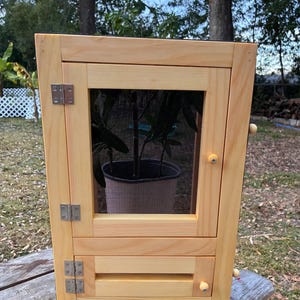 Two-Door Wooden Butterfly Bee Wasp Pollinator Research and Breeding Habitat Cage
