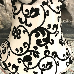 Lamp Shade - Soft Lined - Hand Sewn - Velvet Taffeta Swirl