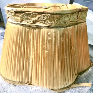 Lamp Shade - Custom Refurbished- Hand Pleated- Soft Lined for -J H-