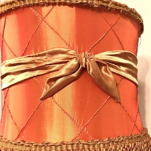 Lamp Shade - Satin Fabric - Soft Lining - Hand Sewn - Diamond Shape