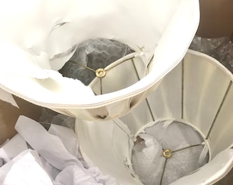 Lamp Shade Lining Repair Example - Before and After