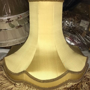 Lamp Shade - Custom Refurbishment - Vintage Wire Frame - Soft Lined - Hand Sewn - Silk Fabric