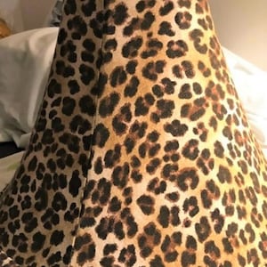 Lamp Shade - Soft Lined - Fabric - Hand-Sewn - Faux Cheetah Print