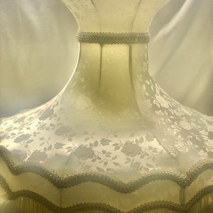 Lamp Shade - Before and After - Hand Sewn Custom -