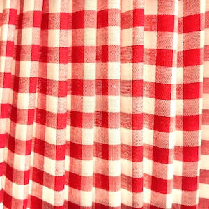 Lamp Shade - Cotton Gingham Fabric - Soft Lined - Hand Sewn
