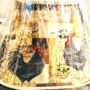 Lamp Shade - Farm House - Hand Sewn -  Soft Lined - Sturdy Wire Frame
