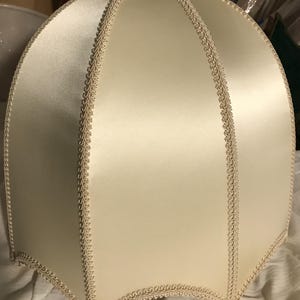 Lamp Shade -  Antique Umbrella Shape - Before and After - Custom Design - Hand Sewn