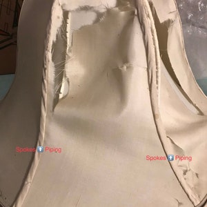 Lamp Shade - Custom Refurbishment - Before and After - Hand Sewn - Vintage