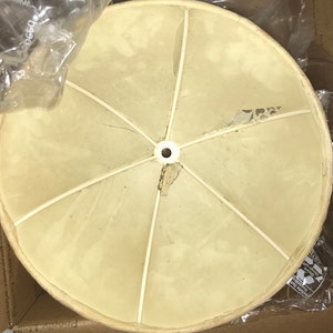 Lamp Shade Refurbishment - Ask About Custom Orders - Silk Outer Fabric - Before and After