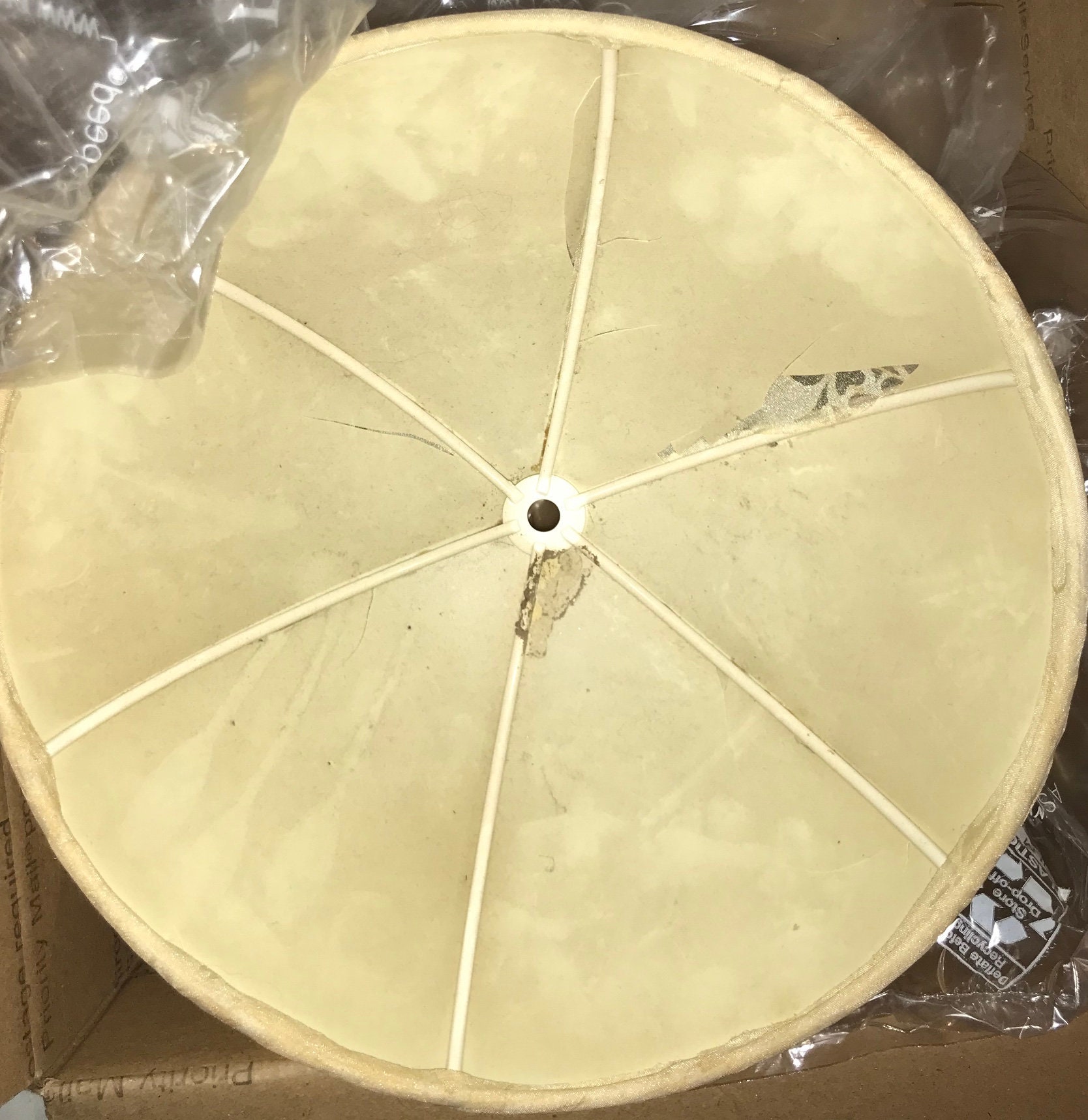 Lamp Shade Refurbishment - Ask About Custom Orders - Silk - Before and After