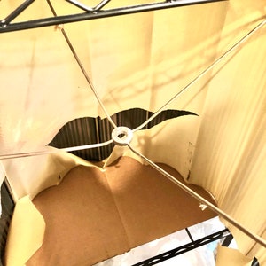 Lamp Shade Lining Replacement - Before and After -