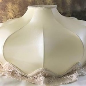 Lamp Shade - Hand Sewn - Custom Refurbishment - Silk Outer Fabric - Vintage Frame